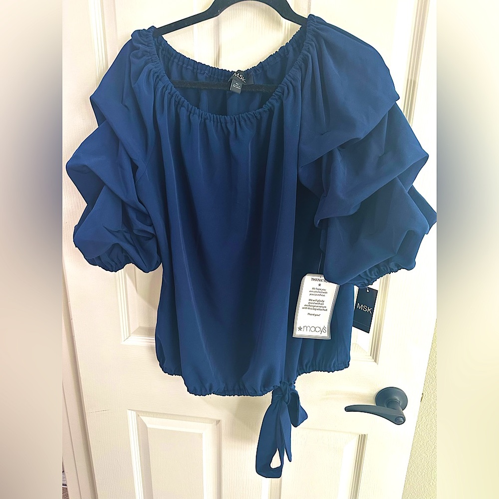 Gorgeous Navy Blue Blouse from Macys NWT